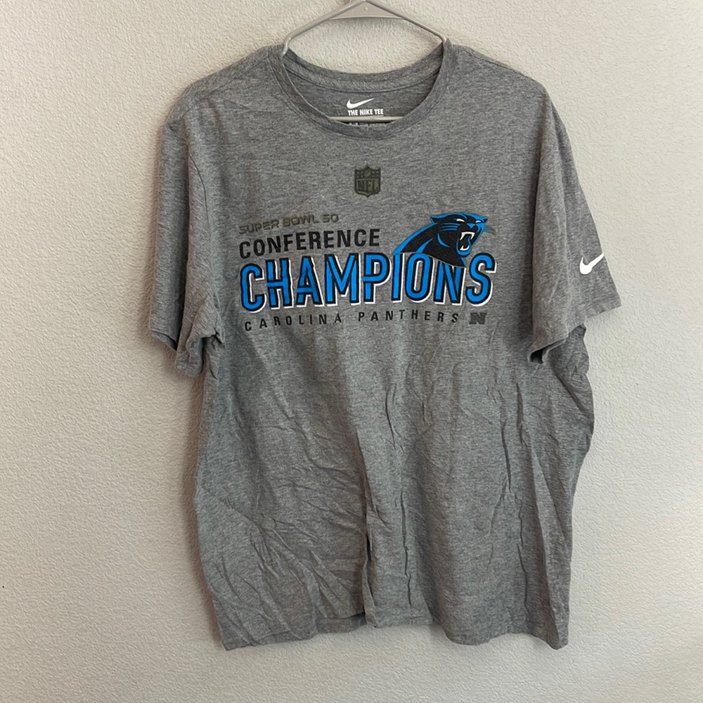 Nike Mens Carolina Panthers Conference Champions Shirt Size XL
